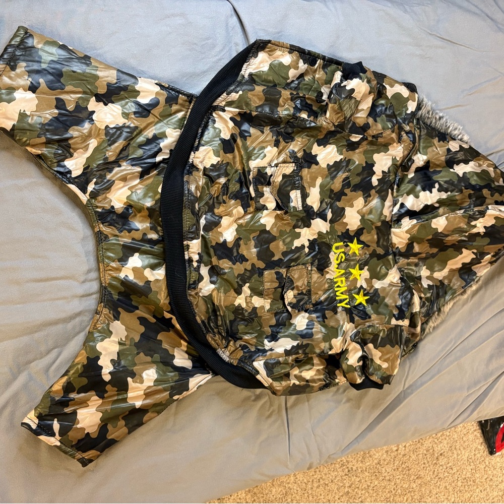 US Army Camo Dog Jacket - Green Camouflage